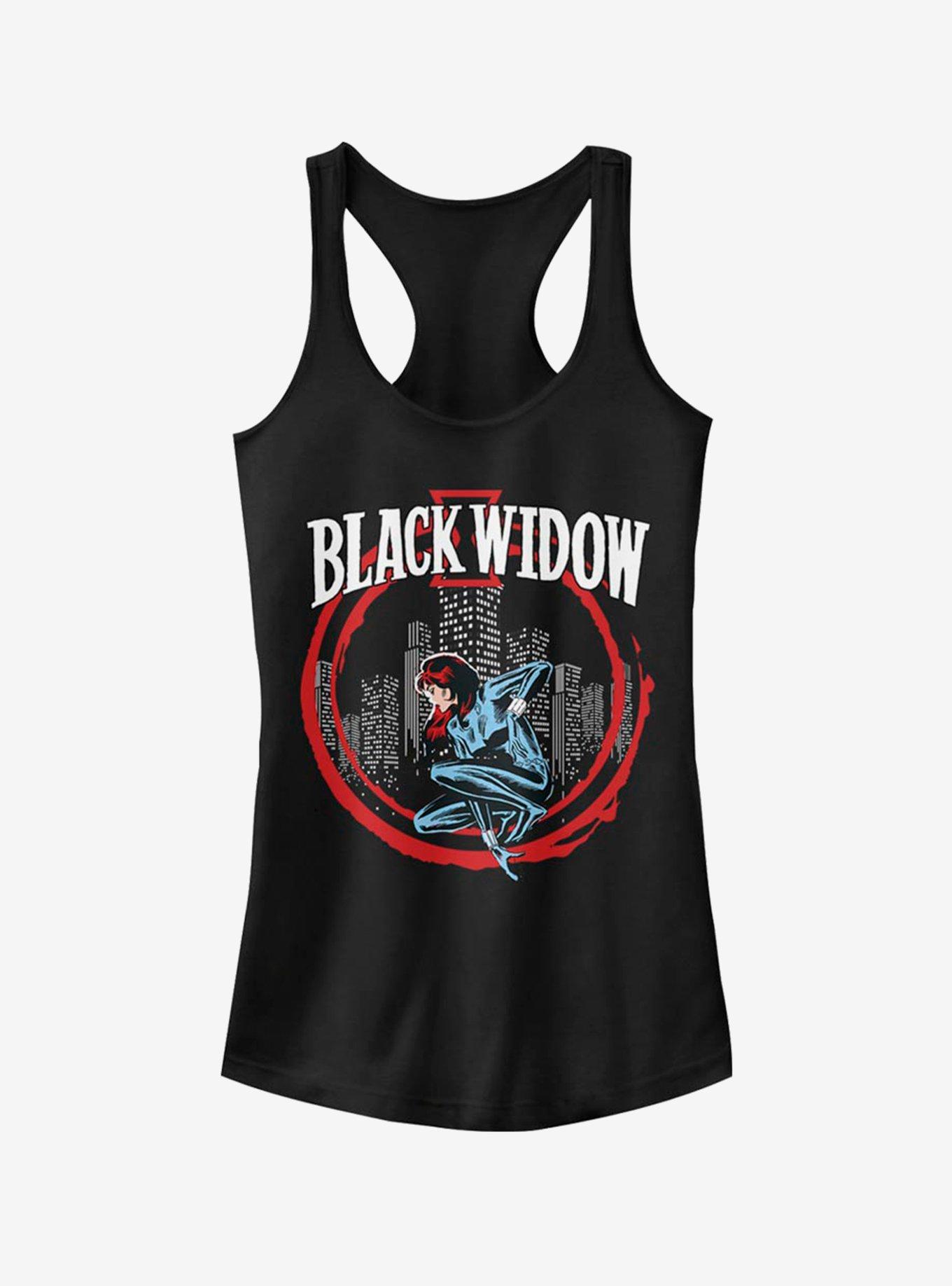 Marvel Black Widow Circle Frame Girls Tank, BLACK, hi-res