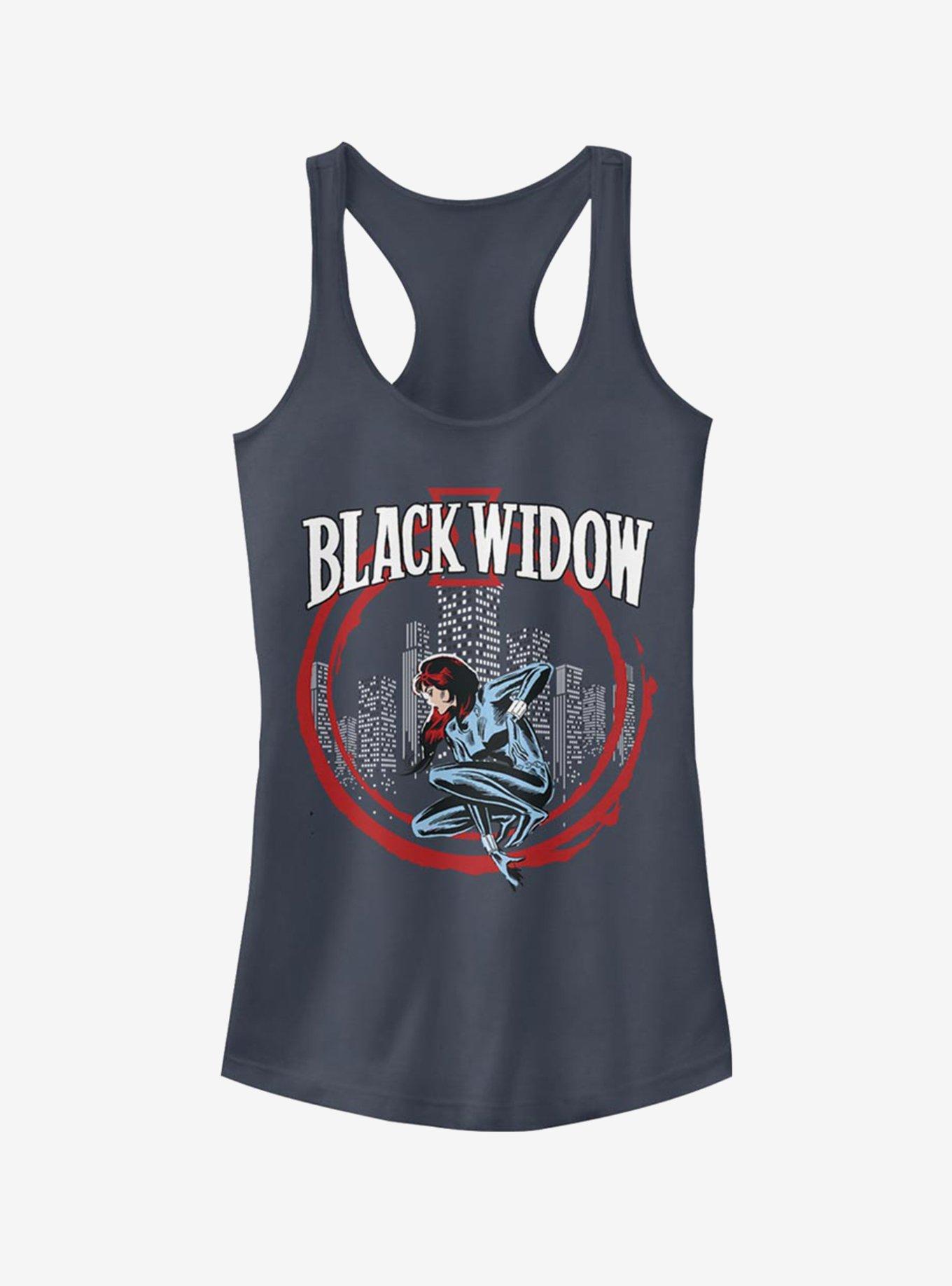 Marvel Black Widow Circle Frame Girls Tank, INDIGO, hi-res