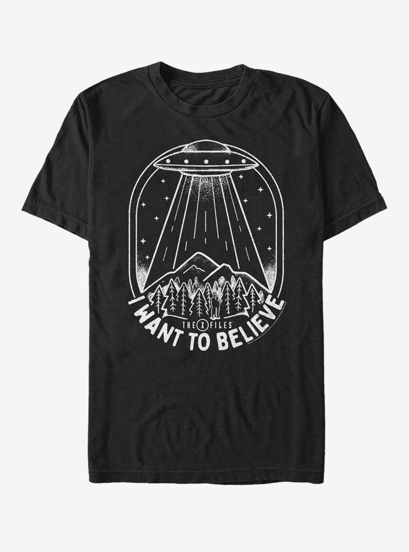 The X-Files UFO Stamp T-Shirt, BLACK, hi-res