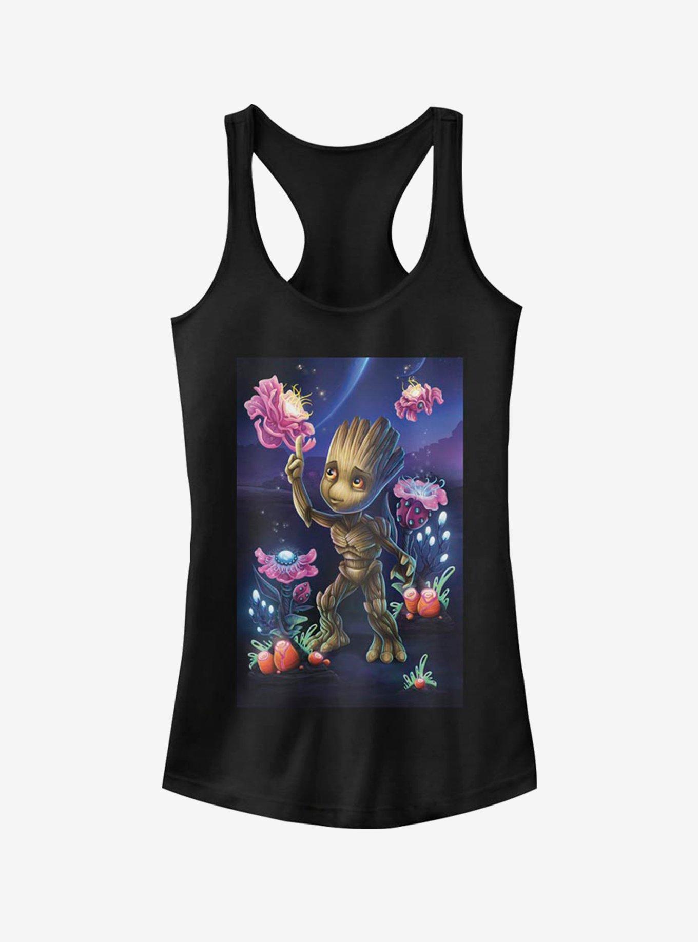 Marvel Guardians Of The Galaxy Groot Plants Girls Tank, BLACK, hi-res