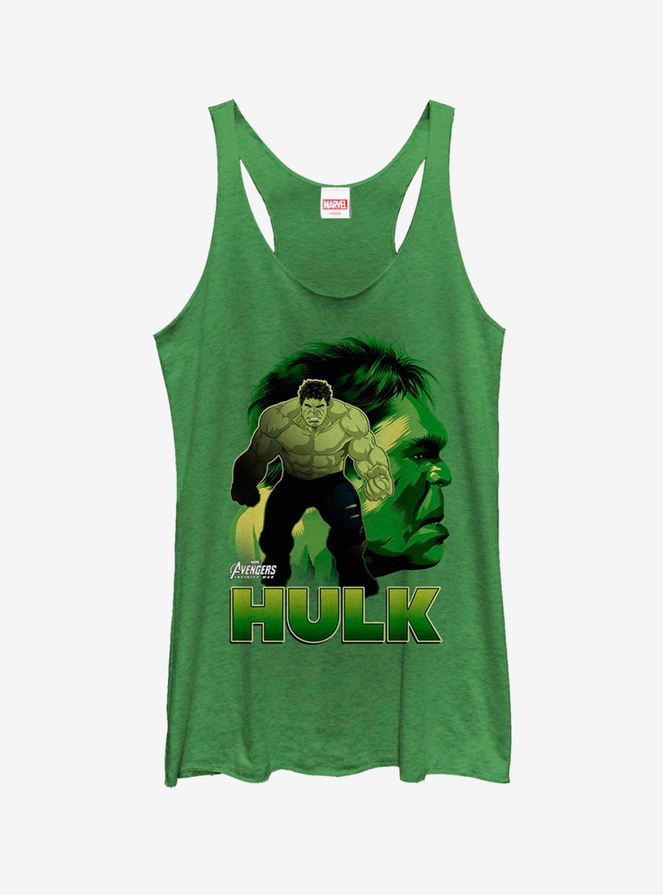 Marvel Hulk Smash Silhoutte Girls Tank, ENVY, hi-res