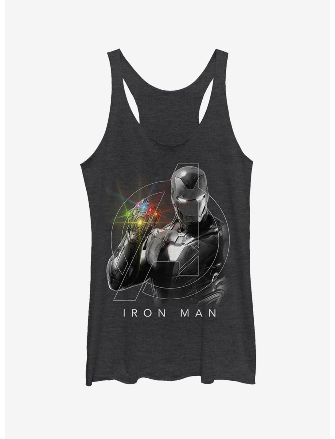 Marvel Iron Man Only One Girls Tank, BLK HTR, hi-res