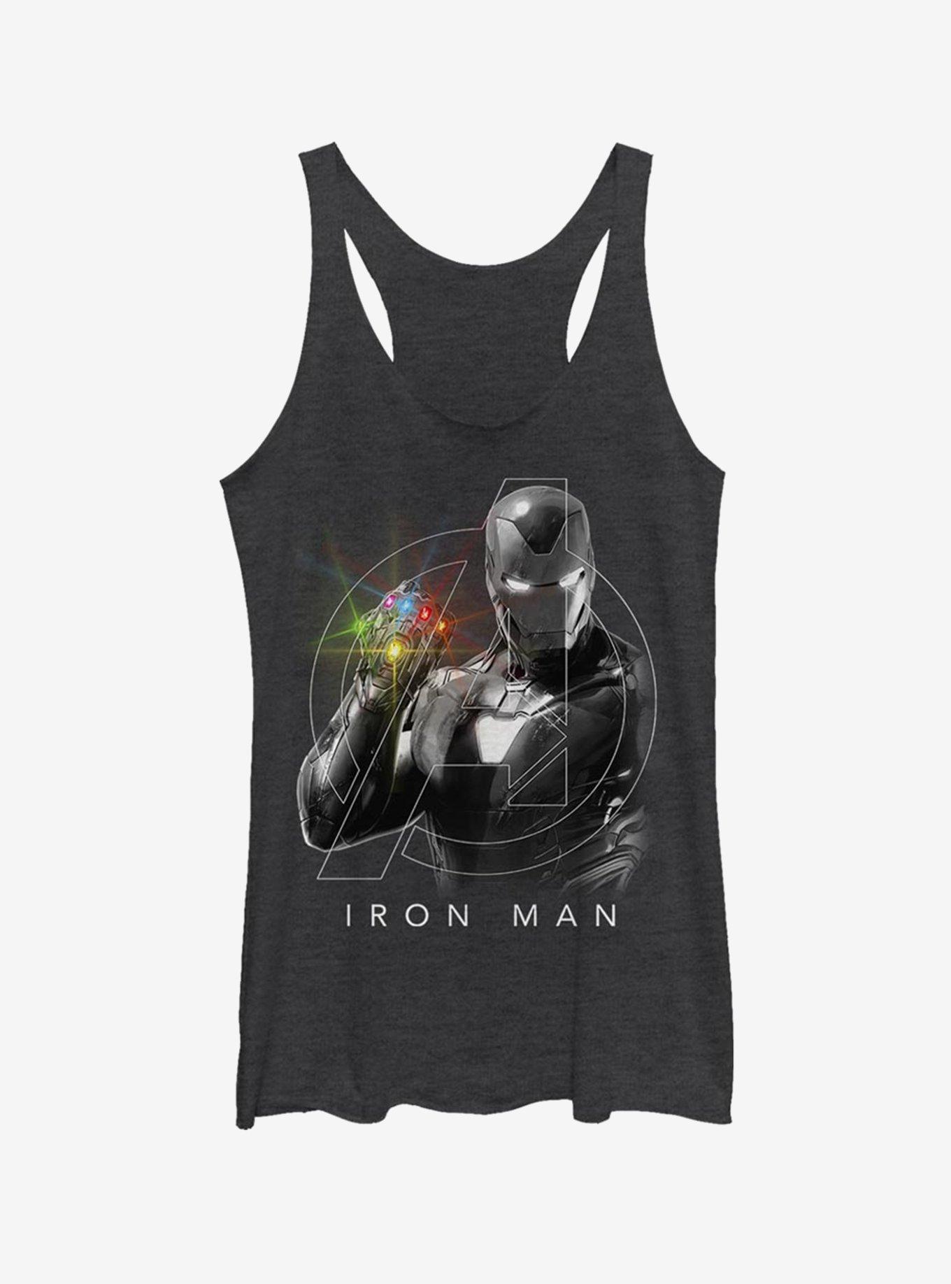 Marvel Iron Man Only One Girls Tank, BLK HTR, hi-res