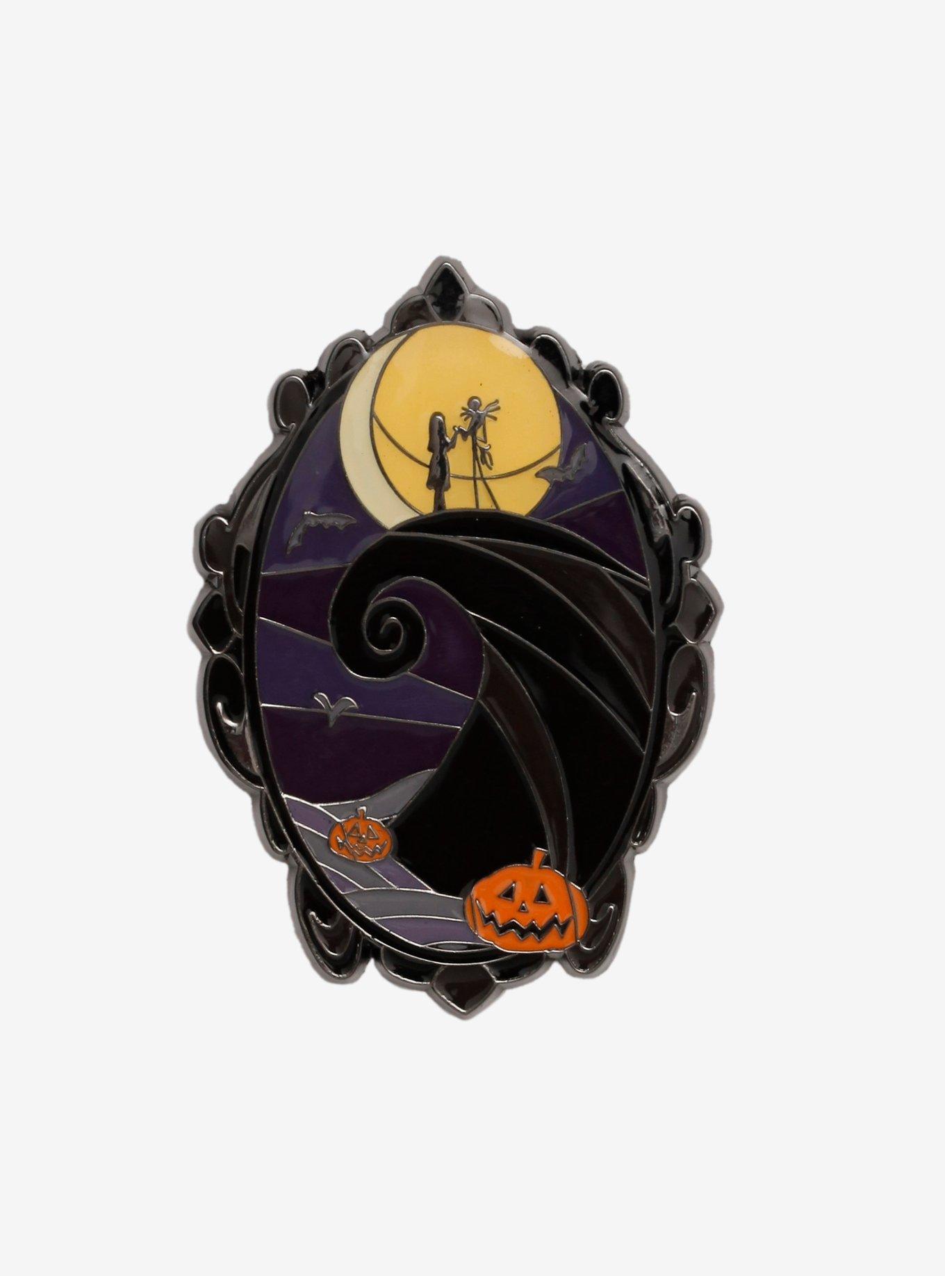 The Nightmare Before Christmas Spiral Hill Stained Glass Enamel Pin, , hi-res