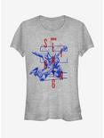 Marvel Spider-Man Blue Girls T-Shirt, ATH HTR, hi-res