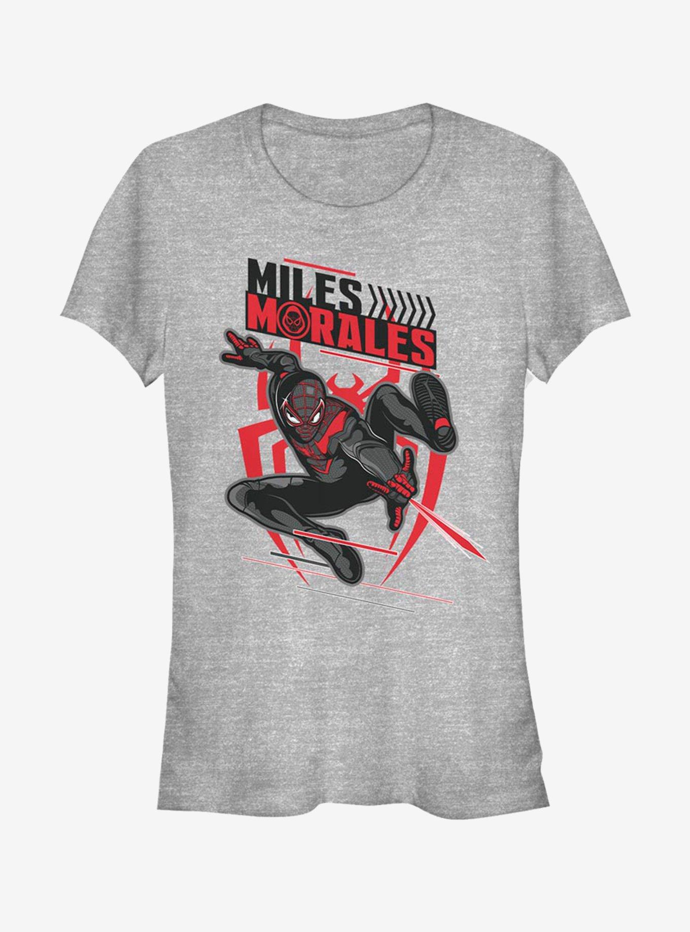 Marvel Spider-Man Swing Miles Morales Girls T-Shirt, ATH HTR, hi-res