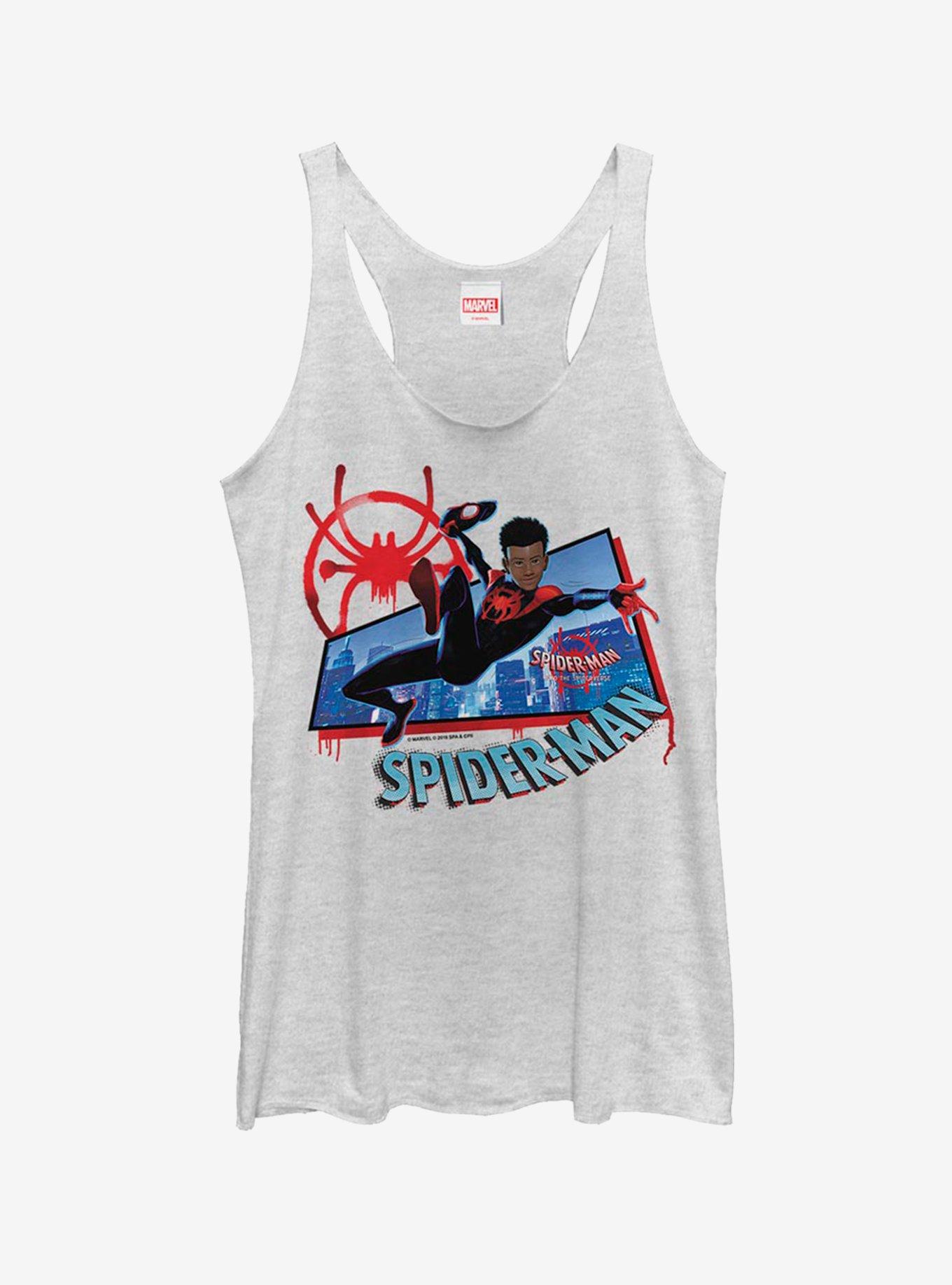 Marvel Spider-Man City Miles Girls Tank, WHITE HTR, hi-res