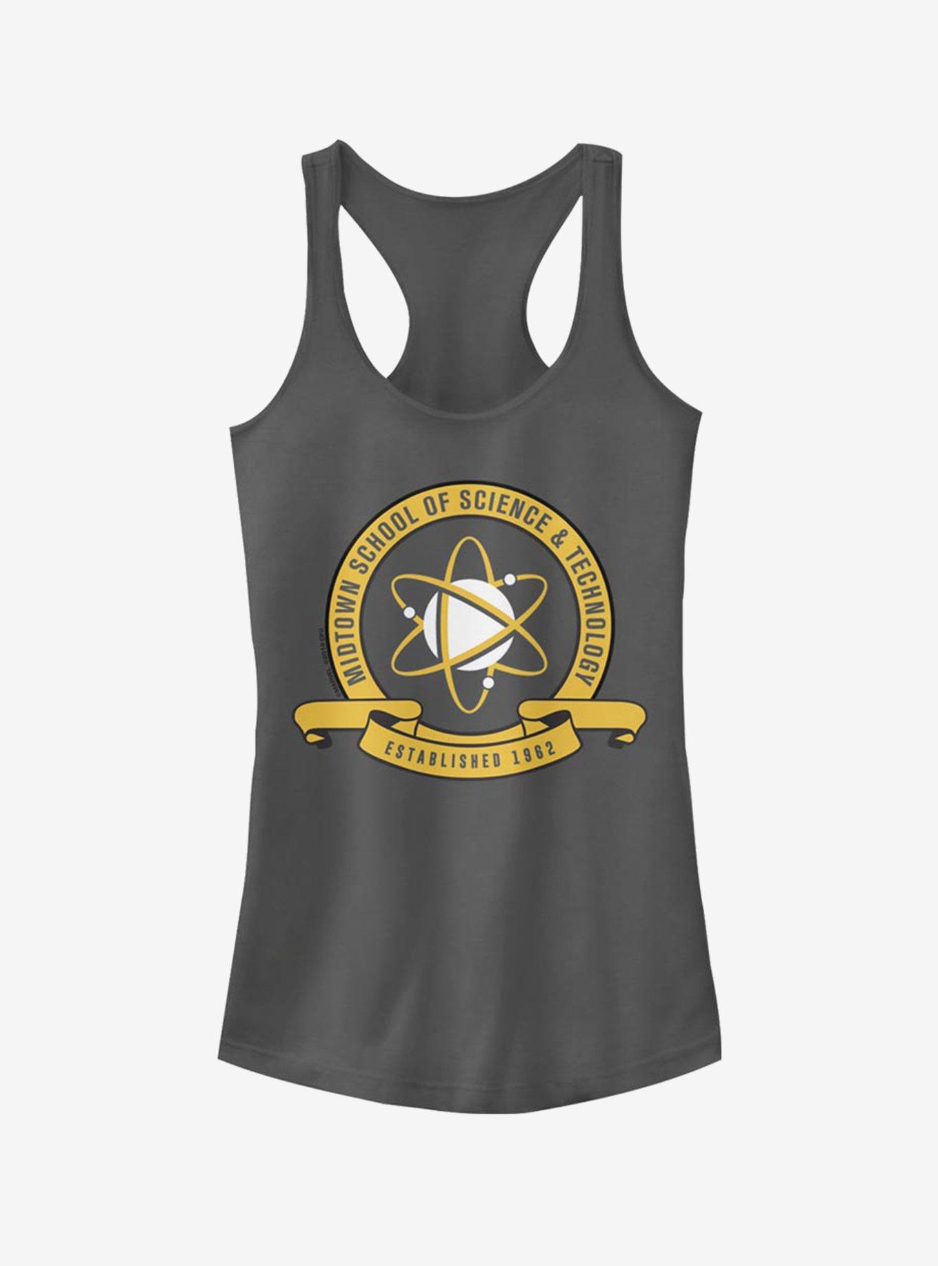 Marvel Spider-Man Midtown School Emblem Girls Tank, CHARCOAL, hi-res