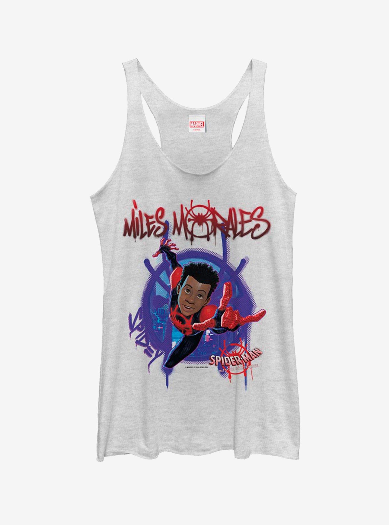 Marvel Spider-Man Painted Miles Girls Tank, WHITE HTR, hi-res