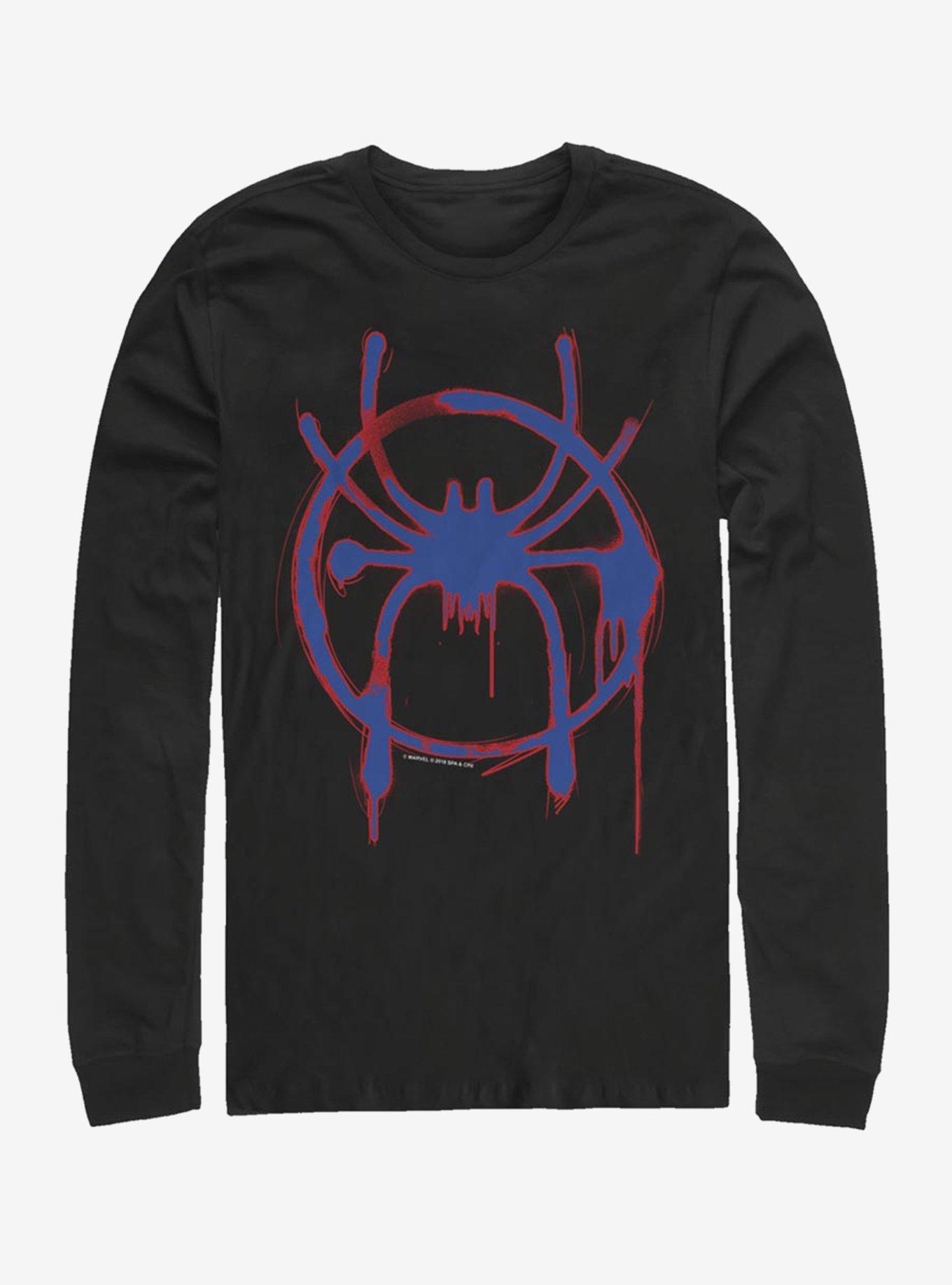 Marvel Spider-Man Red And Blue Graffiti Long-Sleeve T-Shirt