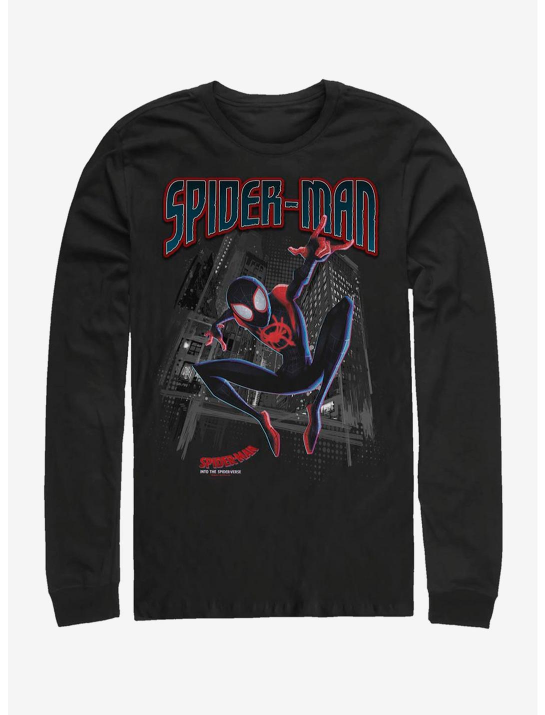 Marvel Spider-Man Tower Hero Long-Sleeve T-Shirt, BLACK, hi-res