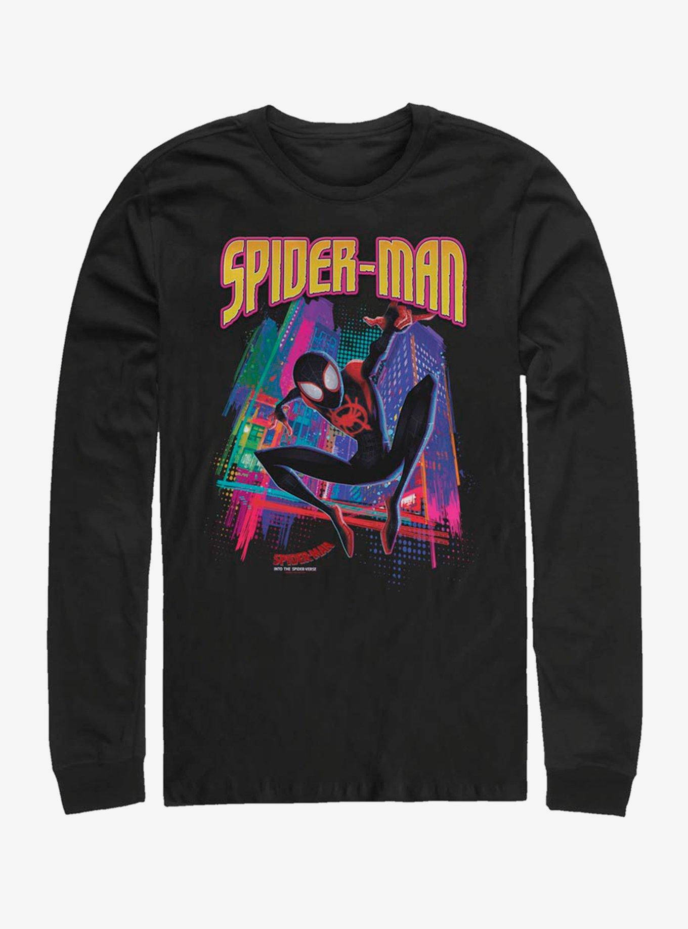 Marvel Spider-Man Tower Hero Long-Sleeve T-Shirt, BLACK, hi-res