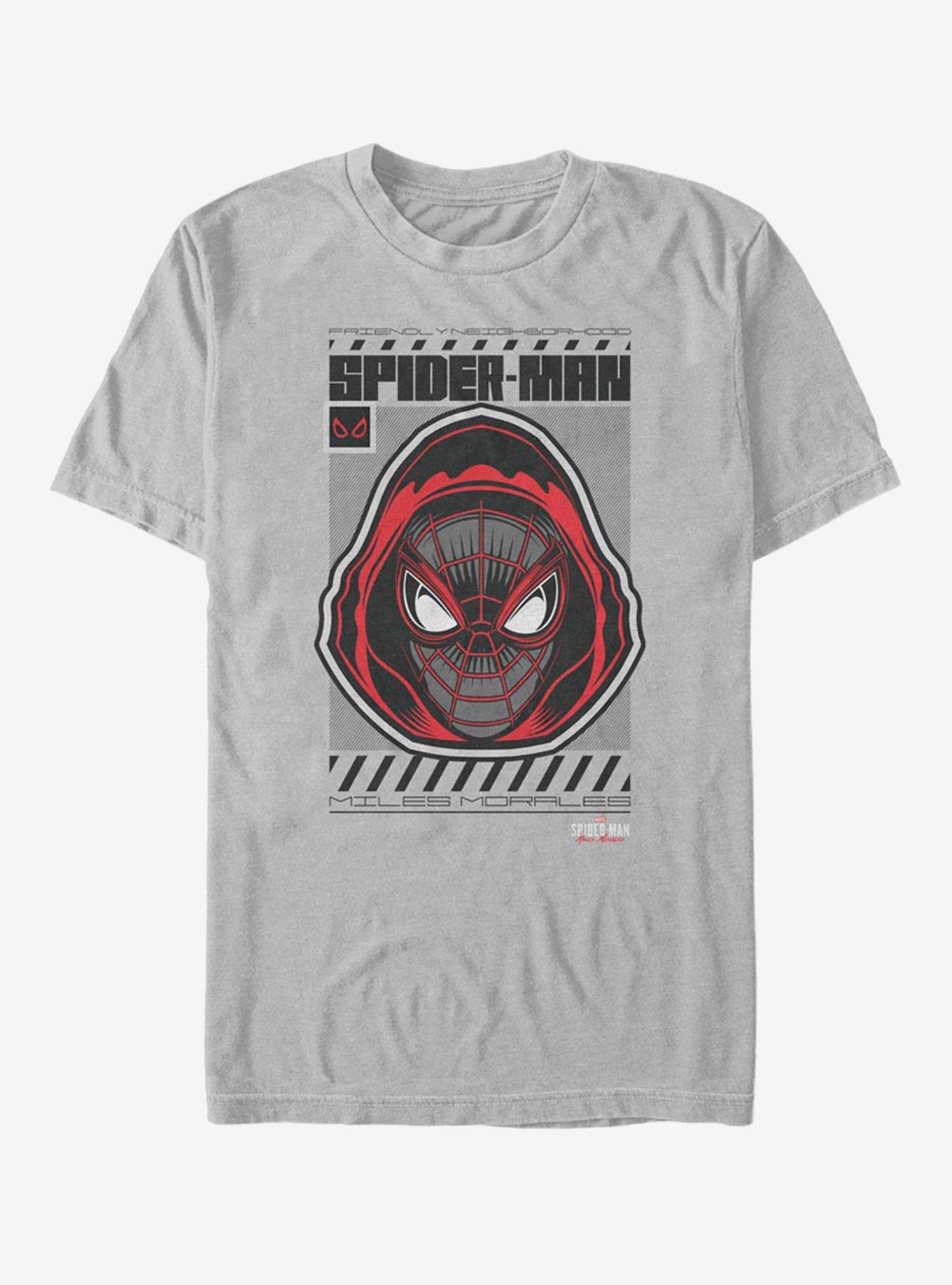 Marvel Spider-Man Hooded Hero T-Shirt, SILVER, hi-res