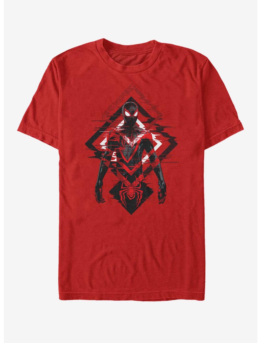Marvel Spider-Man Triangle Waves T-Shirt, RED, hi-res