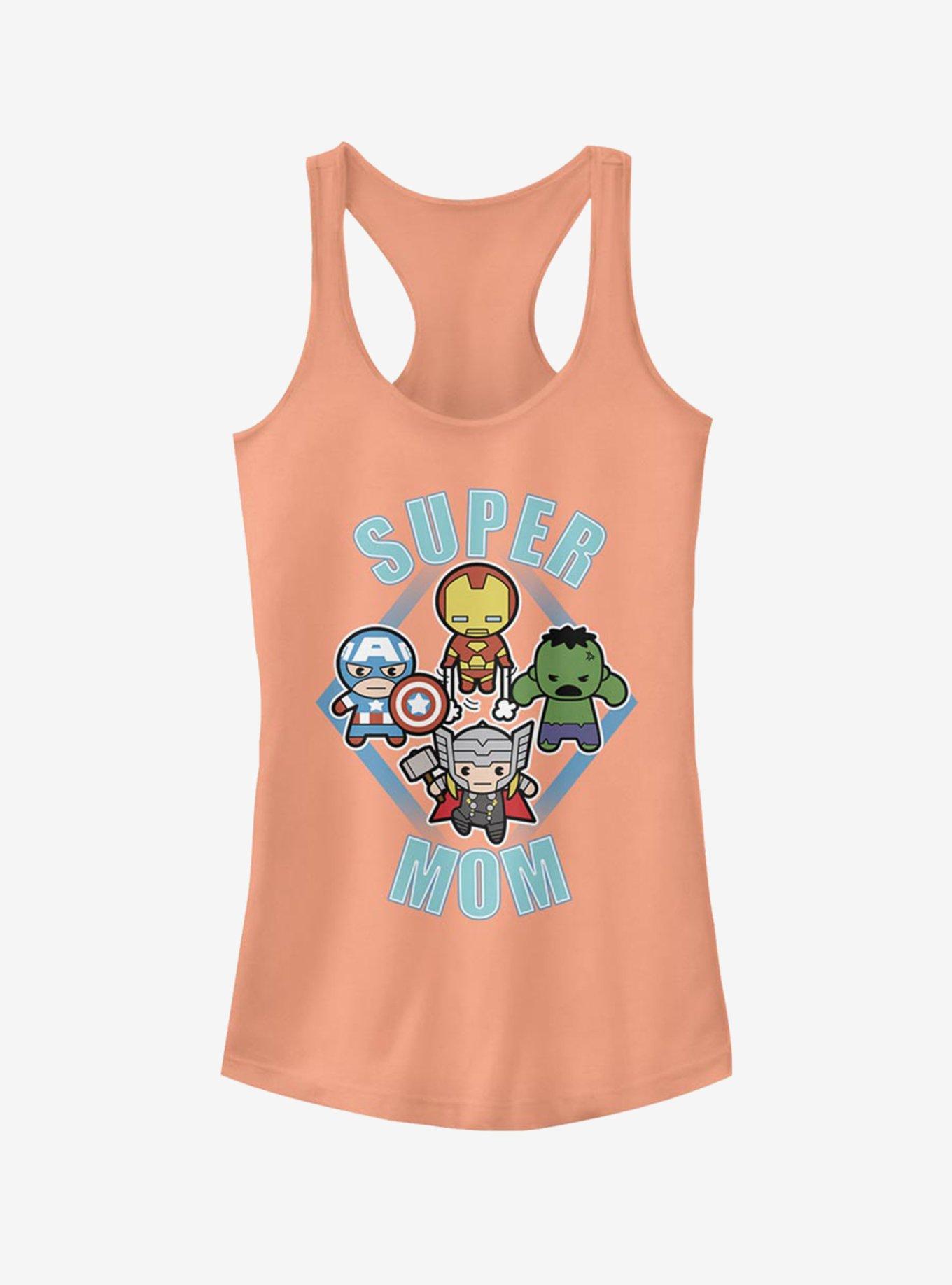 Marvel The Avengers Super Mom Dudes Girls Tank, LT ORANGE, hi-res