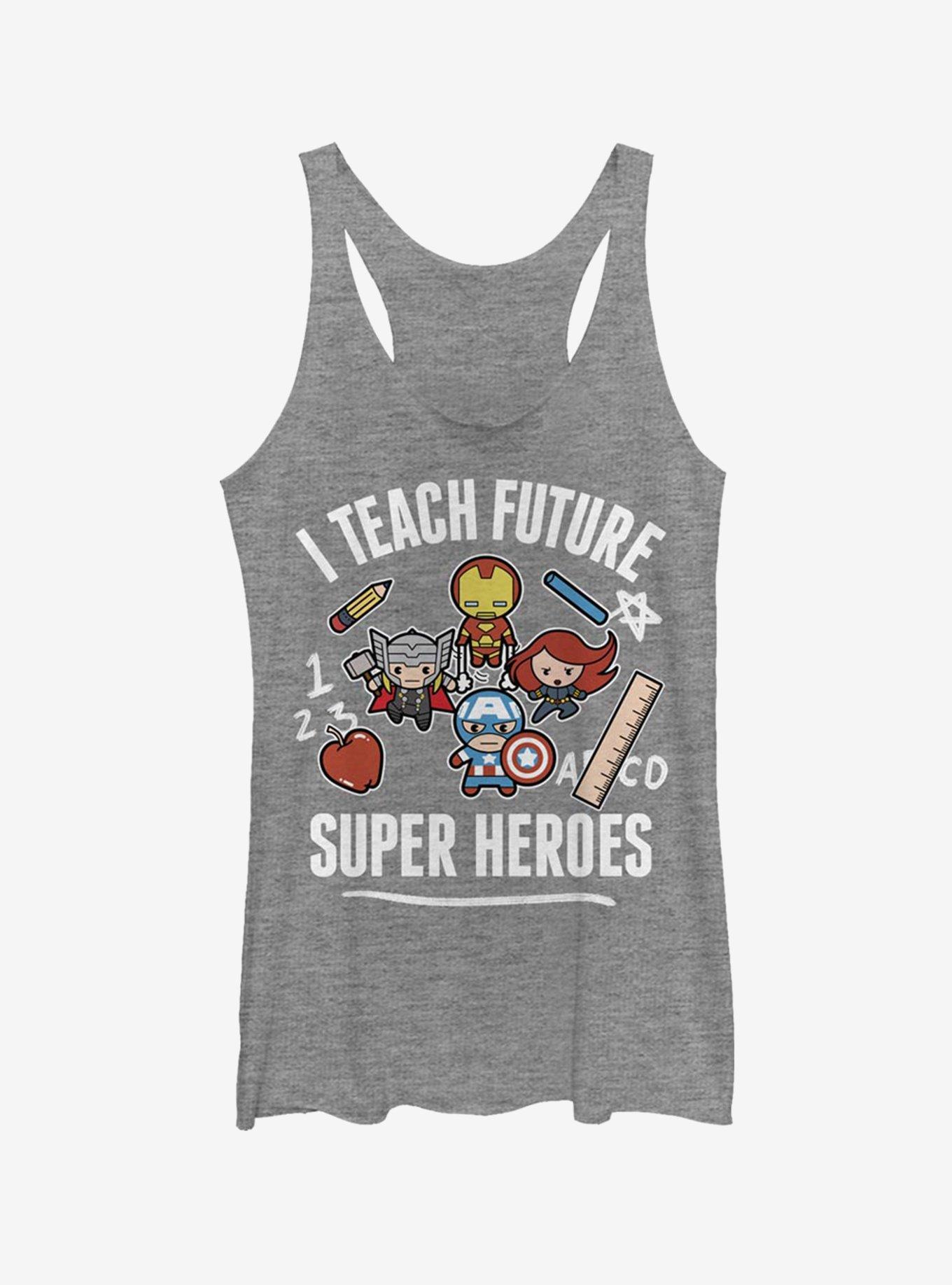 Marvel The Avengers Teach Future Super Girls Tank, GRAY HTR, hi-res