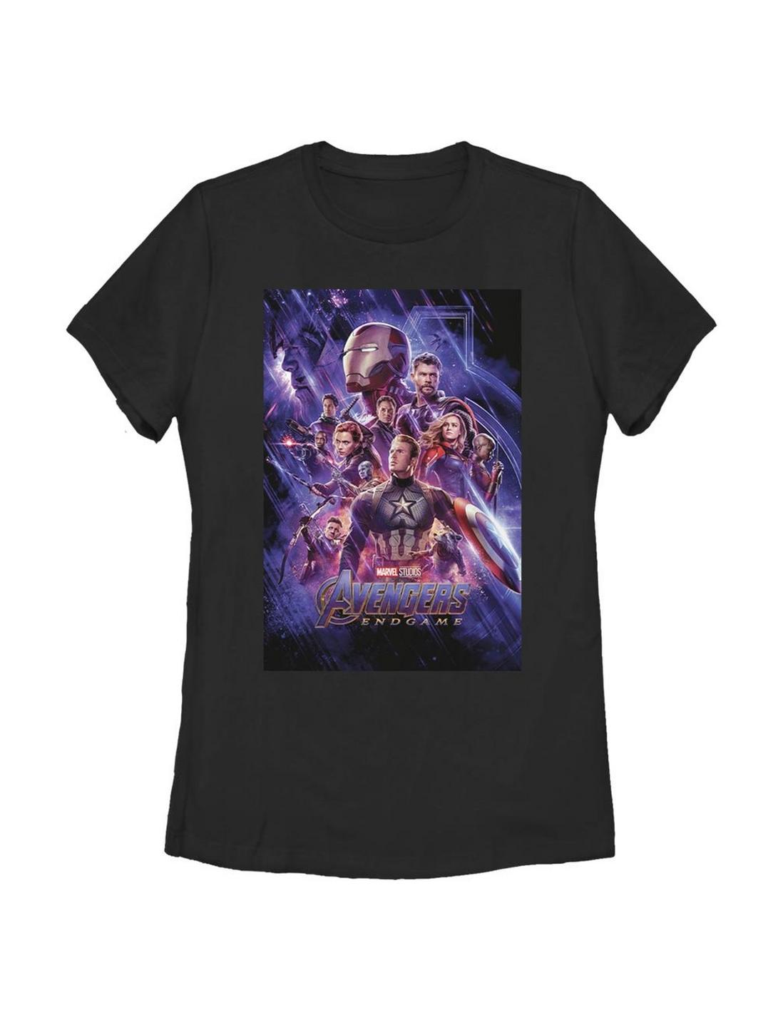 Marvel Avengers Poster Womens T-Shirt, BLACK, hi-res