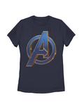 Marvel Avengers Blue Logo Womens T-Shirt, NAVY, hi-res