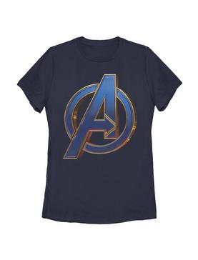 Marvel Avengers Blue Logo Womens T-Shirt, , hi-res
