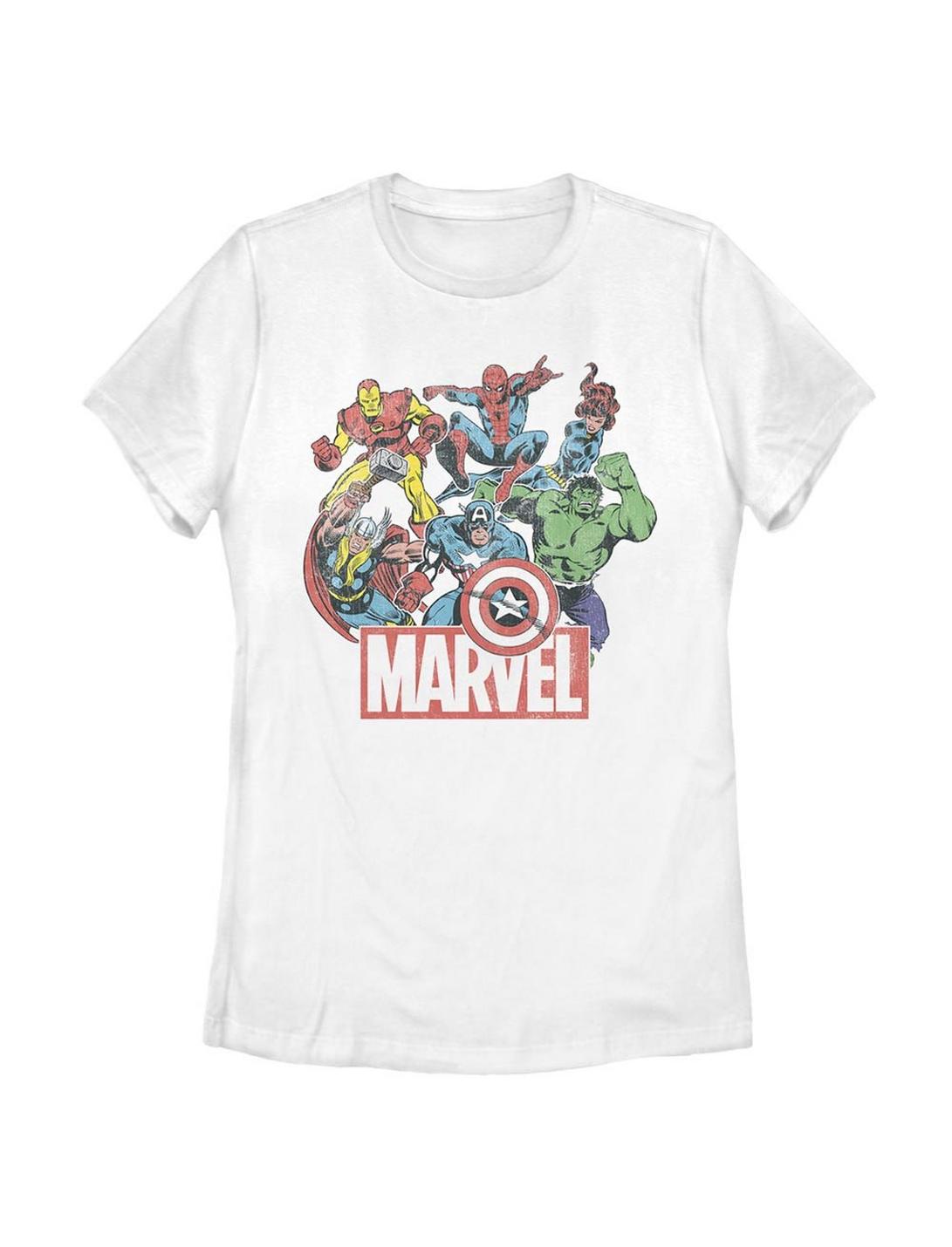 Marvel Avengers Heroes Of Today Womens T-Shirt, WHITE, hi-res