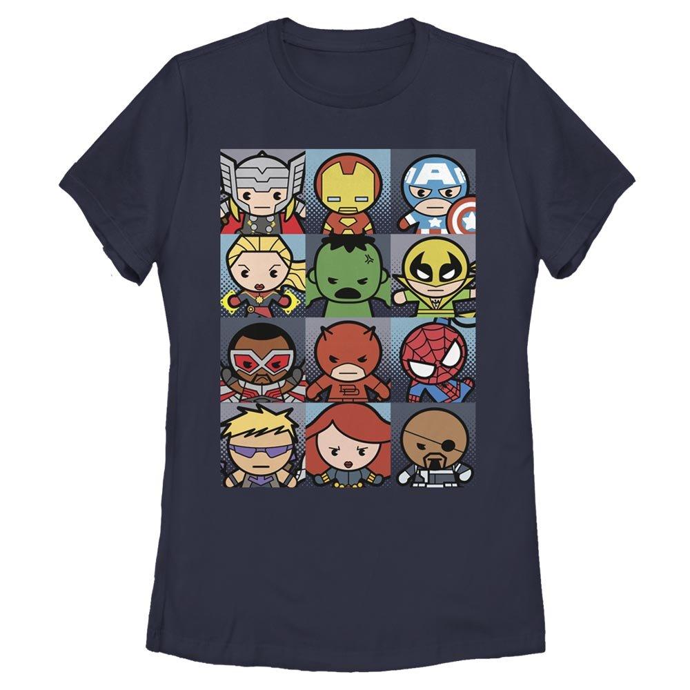 Marvel Avengers Kawaii Boxes Womens T-Shirt, NAVY, hi-res