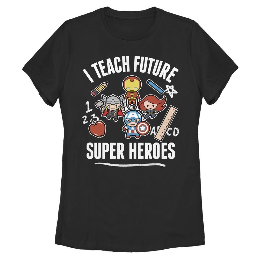 Marvel Avengers Teach Future Supers Womens T-Shirt, BLACK, hi-res