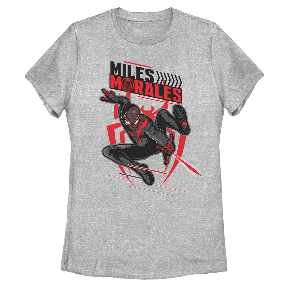 Marvel Spider-Man Miles Morales Swing Morales Womens T-Shirt, ATH HTR, hi-res