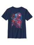 Marvel Spider-Man Miles Morales Eighties Style Youth T-Shirt, NAVY, hi-res