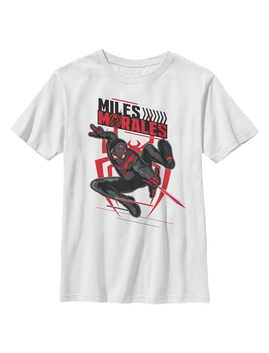 Marvel Spider-Man Miles Morales Swing Morales Youth T-Shirt, WHITE, hi-res