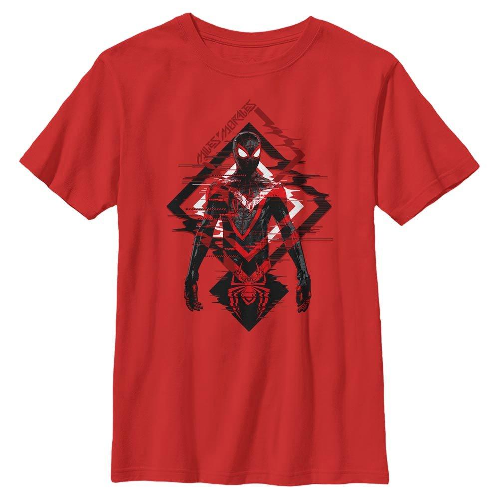 Marvel Spider-Man Miles Morales Triangle Waves Youth T-Shirt, RED, hi-res