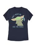Star Wars The Mandalorian The Child Small Force Womens T-Shirt, NAVY, hi-res