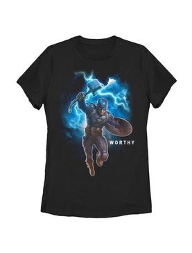Marvel Captain America Worthy Cap Womens T-Shirt, , hi-res