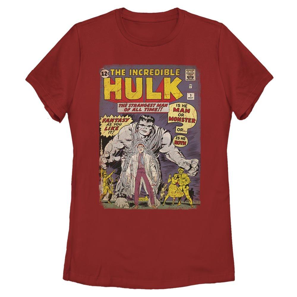 Marvel Hulk Comic Cover Womens T-Shirt, RED, hi-res