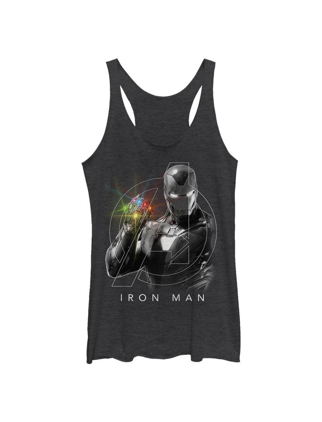 Plus Size Marvel Iron Man Only One Womens Tank Top, BLK HTR, hi-res