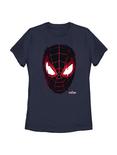 Marvel Spider-Man Miles Morales Glitch Mask Womens T-Shirt, NAVY, hi-res