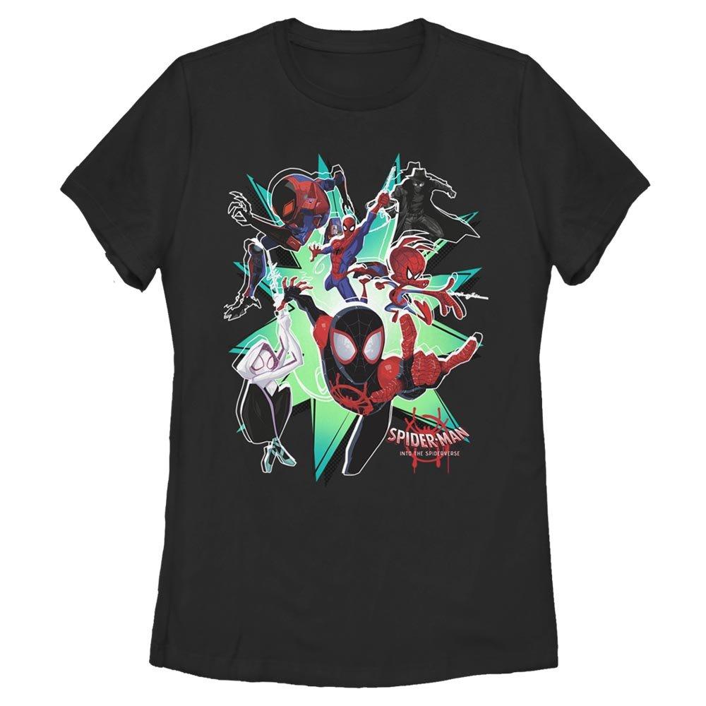 Marvel Spider-Man: Into The Spiderverse Miles Morales Group Womens T-Shirt, , hi-res