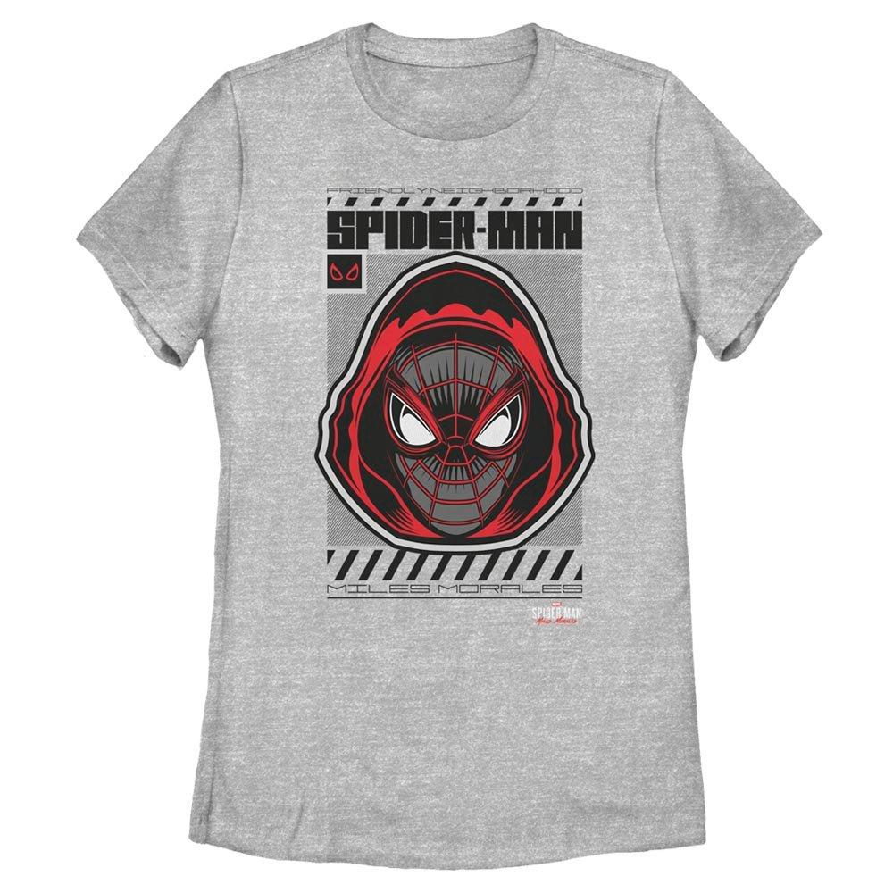 Marvel Spider-Man Miles Morales Hooded Hero Womens T-Shirt, ATH HTR, hi-res