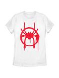 Plus Size Marvel Spider-Man Miles Morales Symbol Womens T-Shirt, WHITE, hi-res