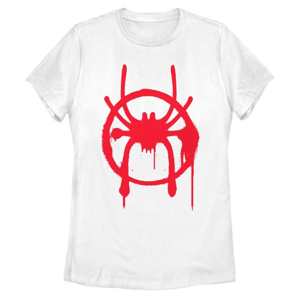 Marvel Spider-Man Miles Morales Symbol Womens T-Shirt, WHITE, hi-res