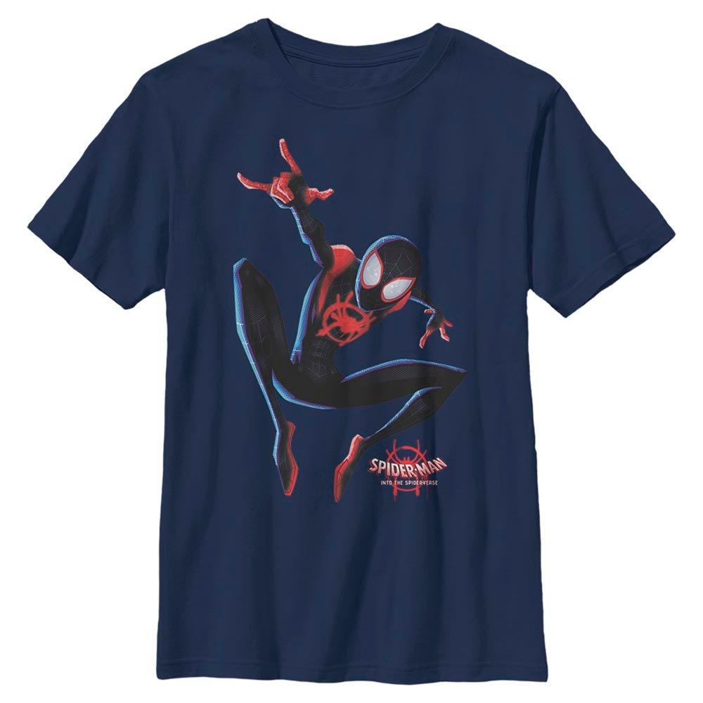 Marvel Spider-Man: Into The Spiderverse Miles Morales Big Miles Youth T-Shirt, NAVY, hi-res