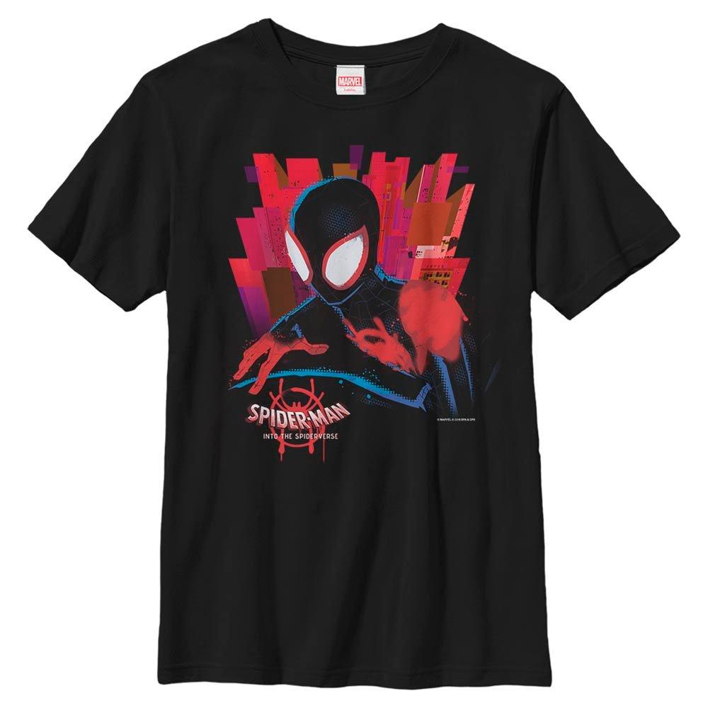 Marvel Spider-Man: Into The Spiderverse Morales Youth T-Shirt, BLACK, hi-res