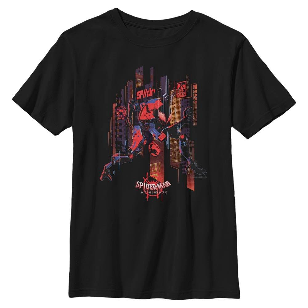 Marvel Spider-Man: Into The Spiderverse Miles Morales Future Spidey Youth T-Shirt, BLACK, hi-res