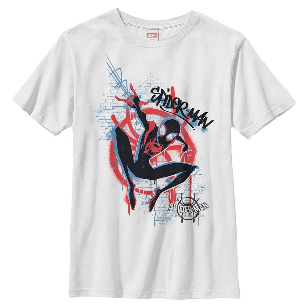 Marvel Spider-Man Miles Morales Graffiti Spider Youth T-Shirt, WHITE, hi-res