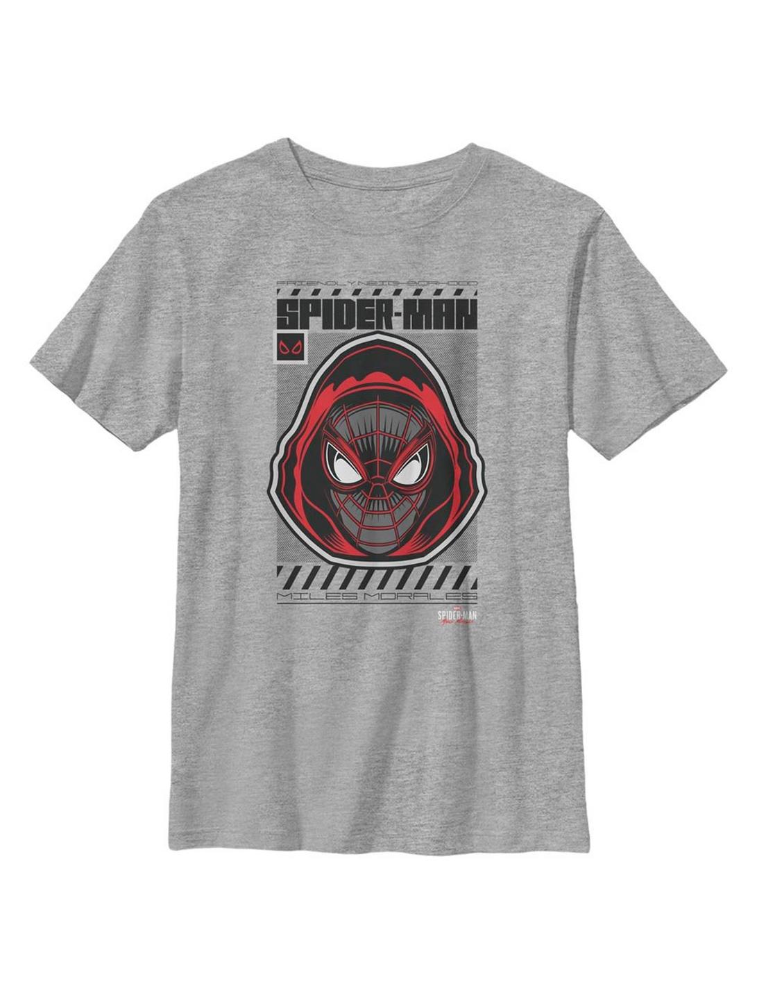 Marvel Spider-Man Miles Morales Hooded Hero Youth T-Shirt, ATH HTR, hi-res