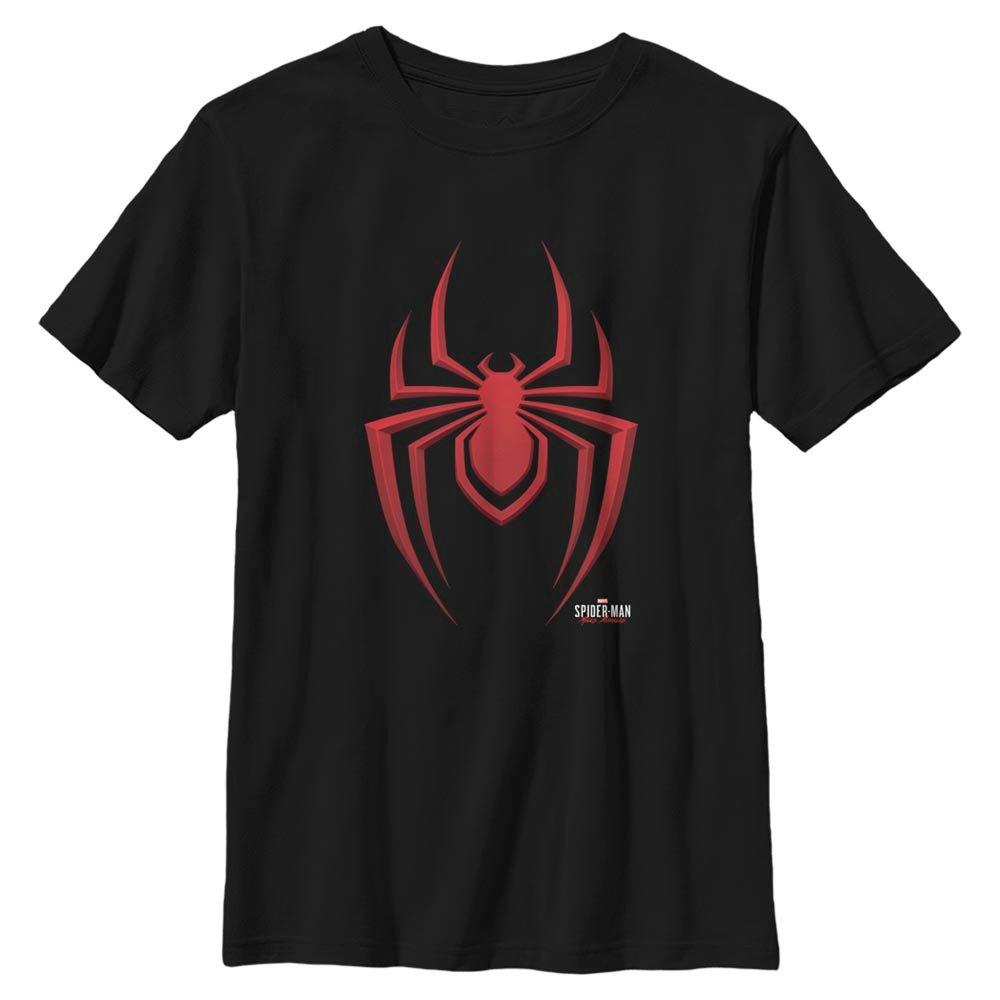 Marvel Spider-Man Miles Morales Icon Logo Youth T-Shirt, BLACK, hi-res