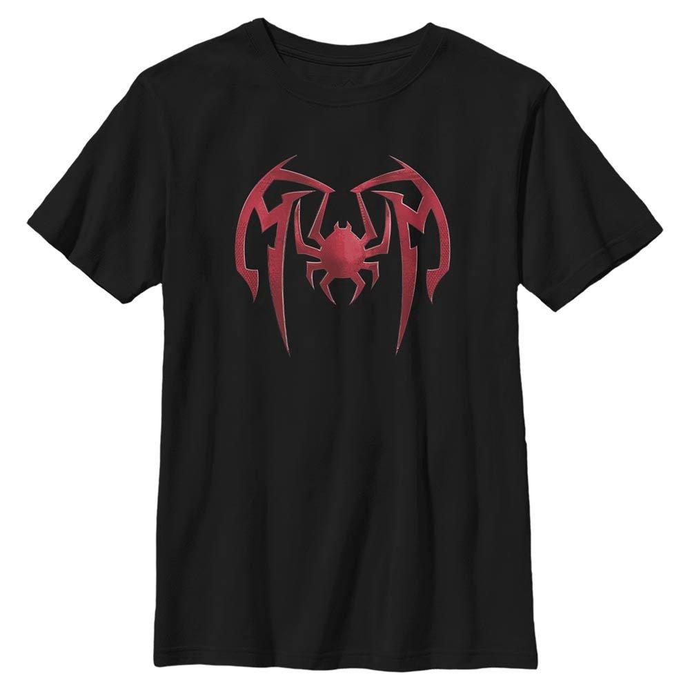 Marvel Spider-Man Miles Morales Mask Icon Youth T-Shirt, BLACK, hi-res