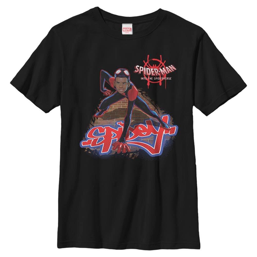 Marvel Spider-Man: Into The Spiderverse Miles Morales Bricks Youth T-Shirt, BLACK, hi-res