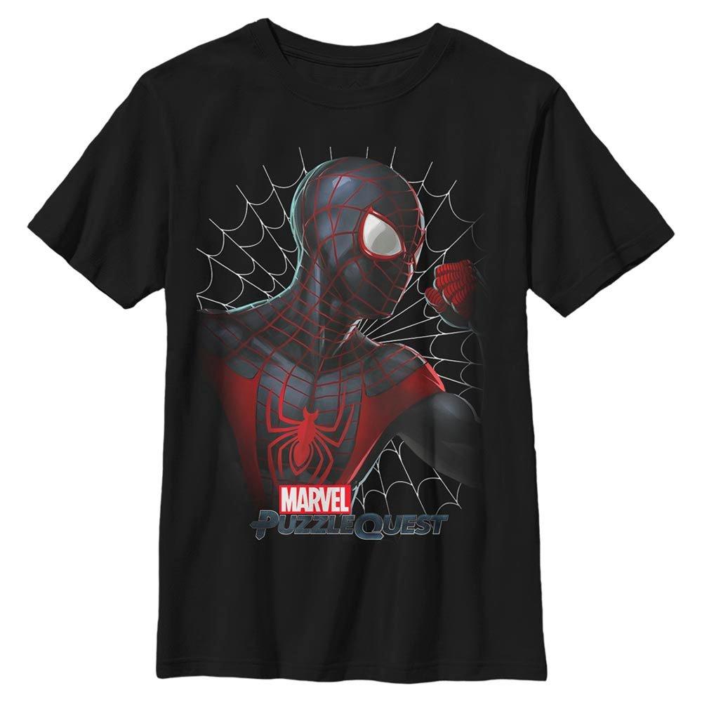 Marvel Spider-Man: Into The Spiderverse Miles Morales Spider Youth T-Shirt, BLACK, hi-res