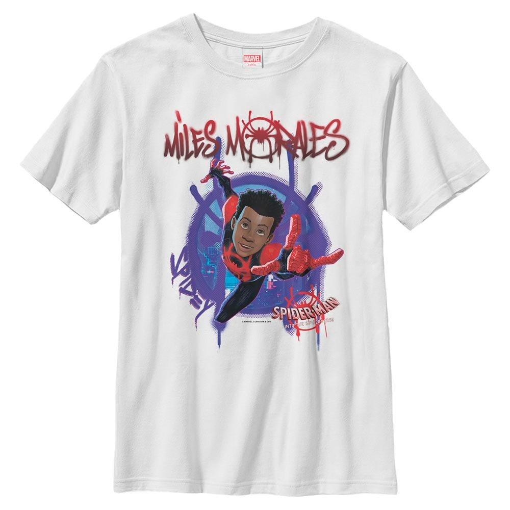 Marvel Spider-Man: Into The Spiderverse Miles Morales Paint Youth T-Shirt, WHITE, hi-res