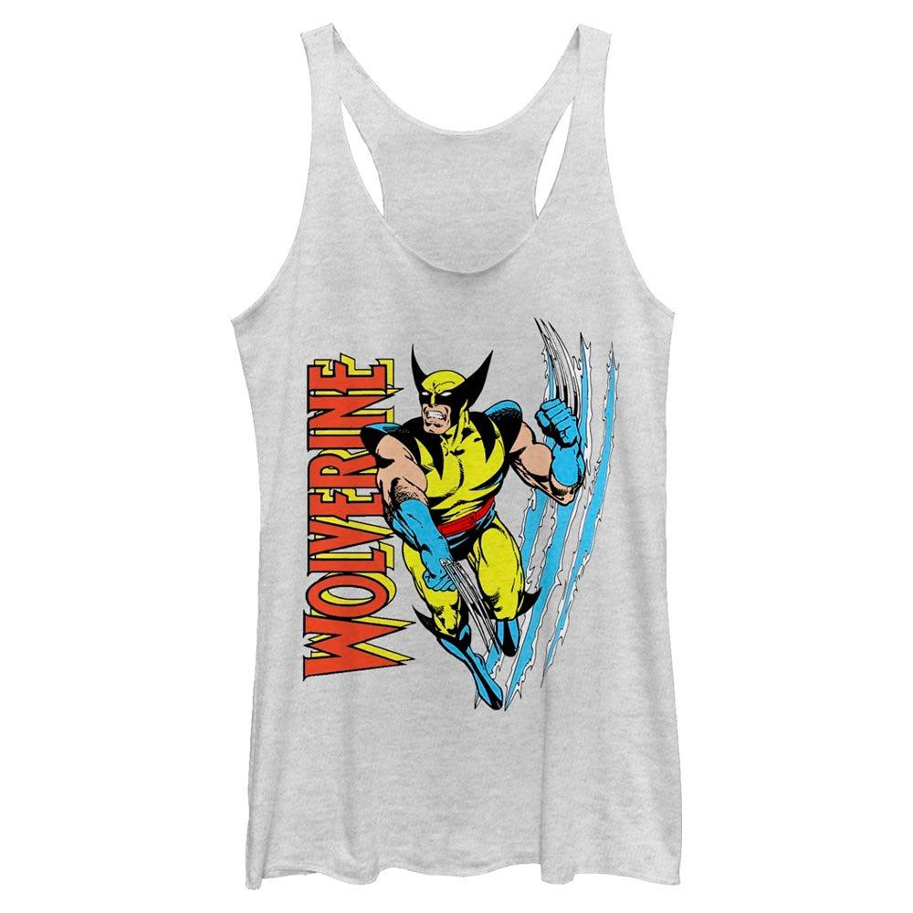 Marvel Wolverine Claw Flip Womens Tank Top, WHITE HTR, hi-res